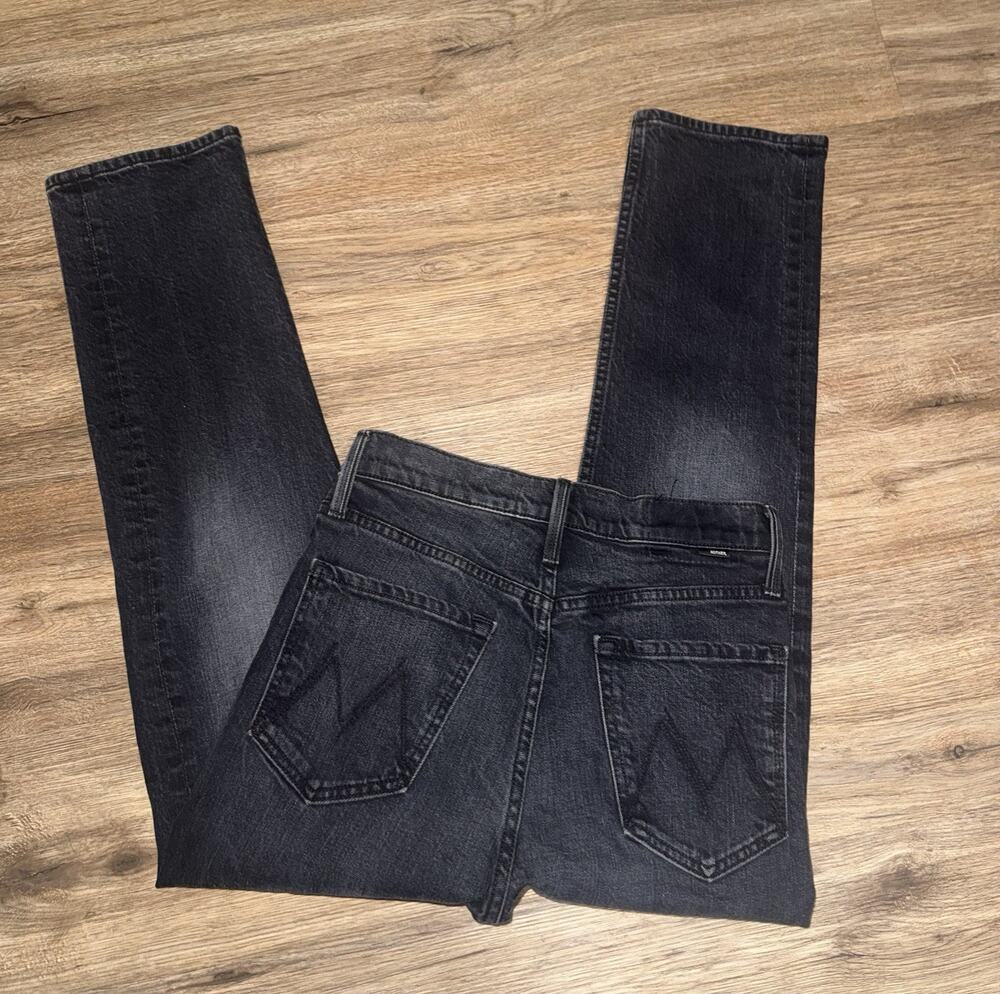 Mother Superior The Tomcat Straight Leg Crop Jeans Lies Lies Lies 27 Dark Wash